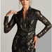 New Tadashi Shoji Banu Burnout Velvet High Slit Women's Ball Gown Women Size XS