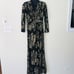 New Tadashi Shoji Banu Burnout Velvet High Slit Women's Ball Gown Women Size XS