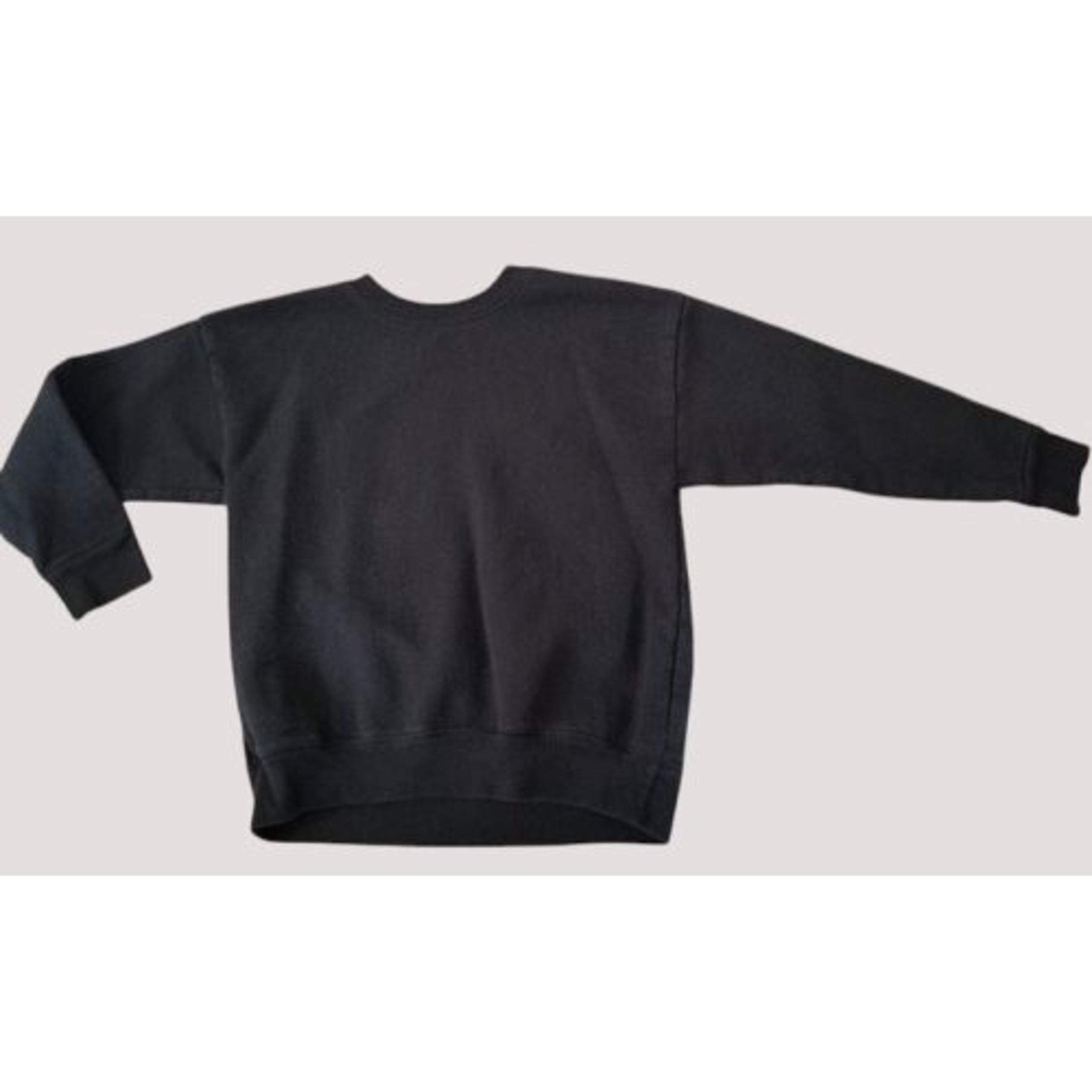 * HANES Comfort Blend Solid Black Sweatshirt Top Boys XS Size 4-5