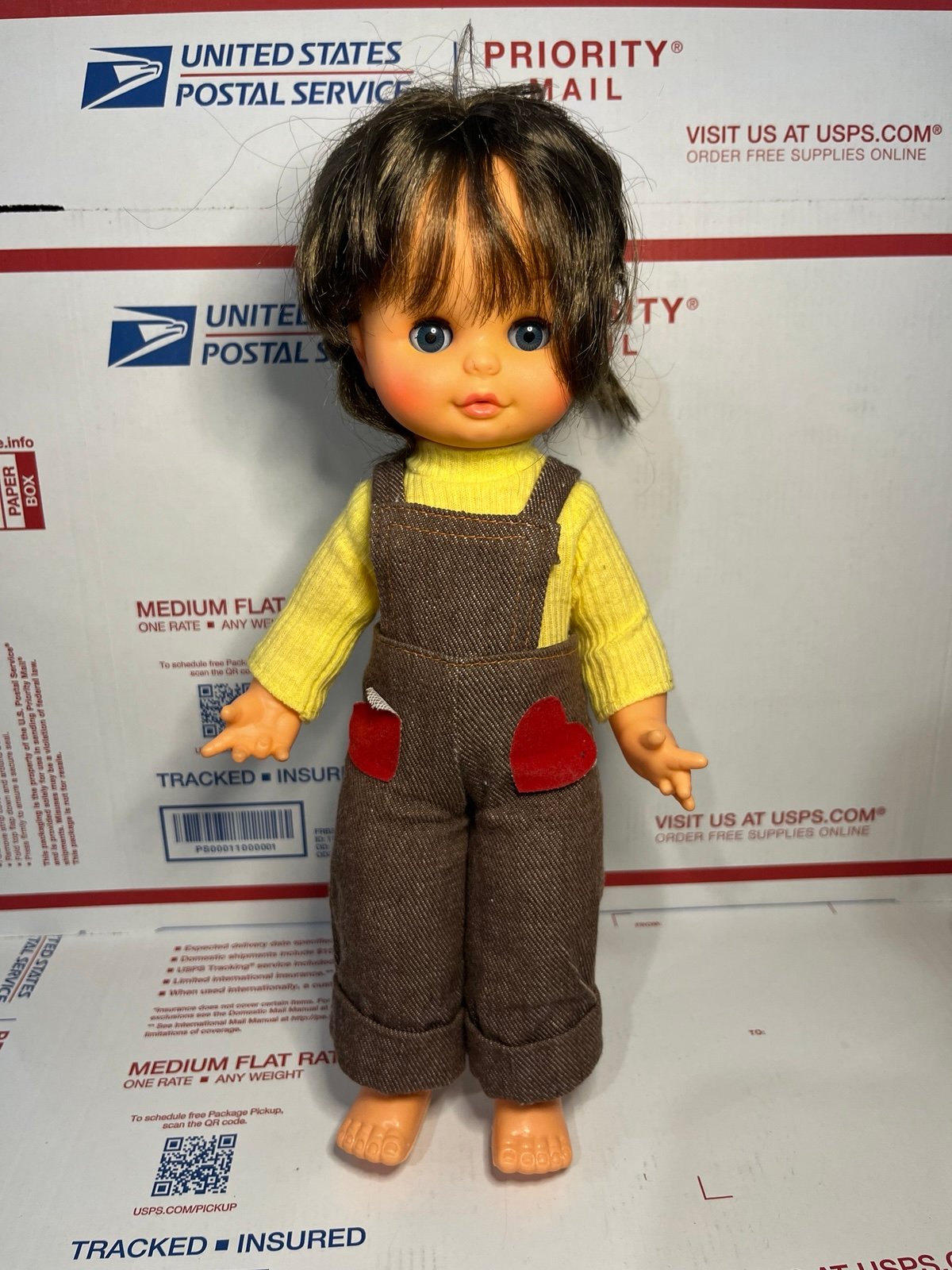Vintage 1970s Playmates Toys Eyes Closing Doll Made in Hong Kong
