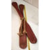 Decorative Rustic Wooden Oar Paddle Set With Rope Accent Red & Natural Wood Fini