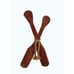 Decorative Rustic Wooden Oar Paddle Set With Rope Accent Red & Natural Wood Fini