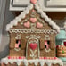 GORGEOUS XLARGE VALENTINE’S DAY GINGERBREAD HOUSE VHTF