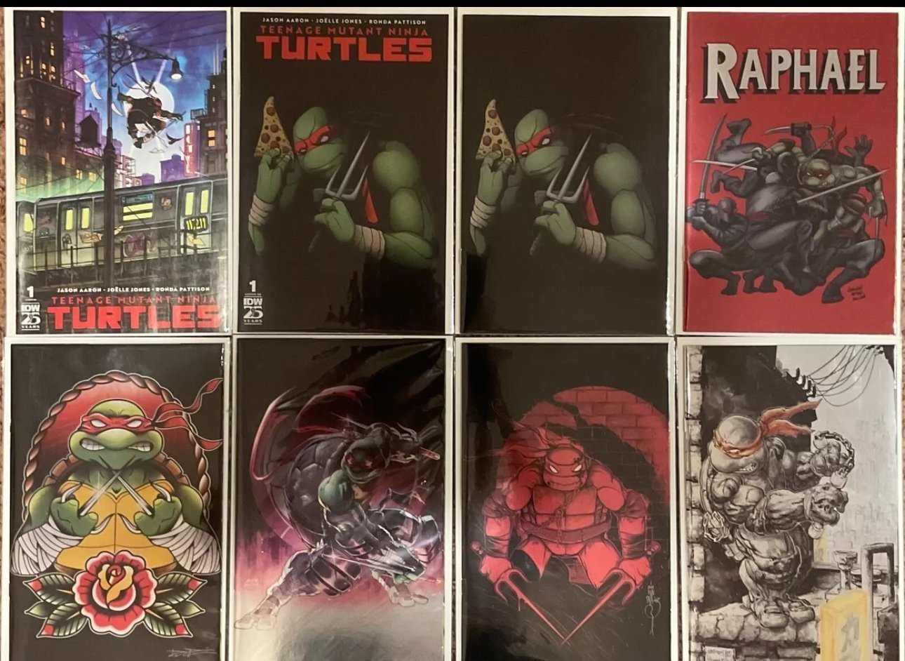 TMNT # 1 NYCC, # 1 Raphael Foil SDCC, # 2 FOIL 2024 Eastman & Williams