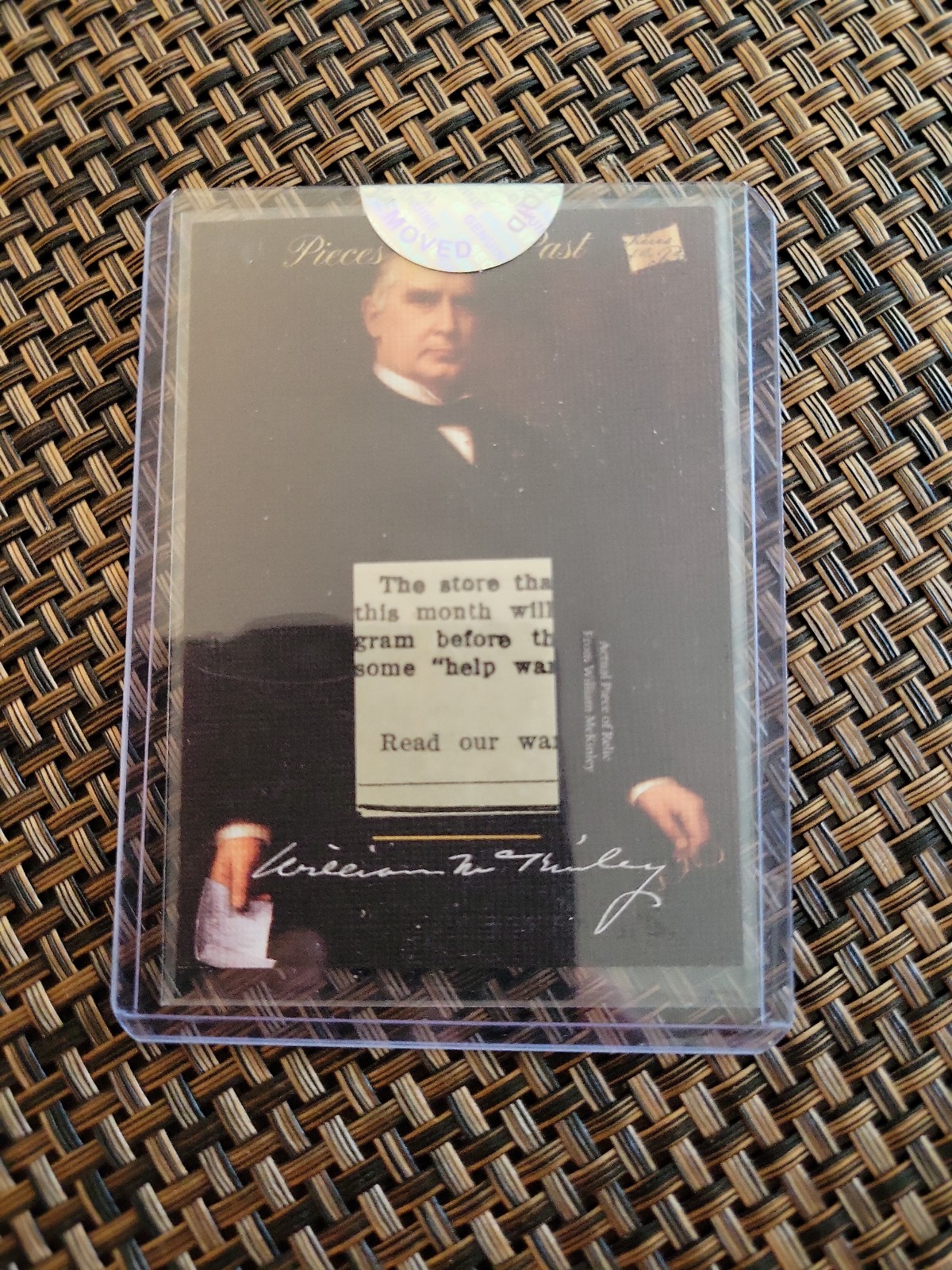 2020 The Bar Pieces of the Past Hybrid Exclusive William McKinley Relic