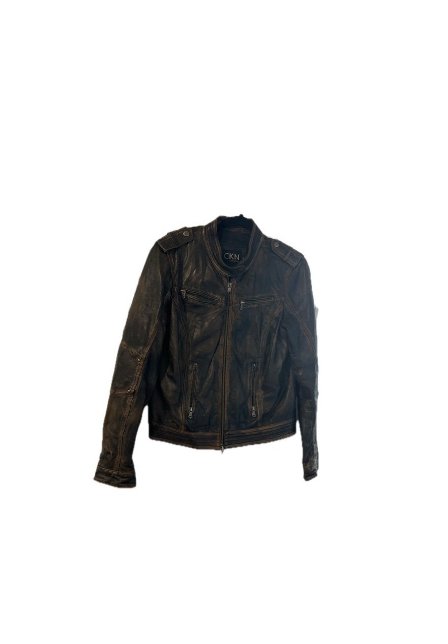 CKN Of Scandinavia Faded Brown Leather Jacket US L/ EU 40