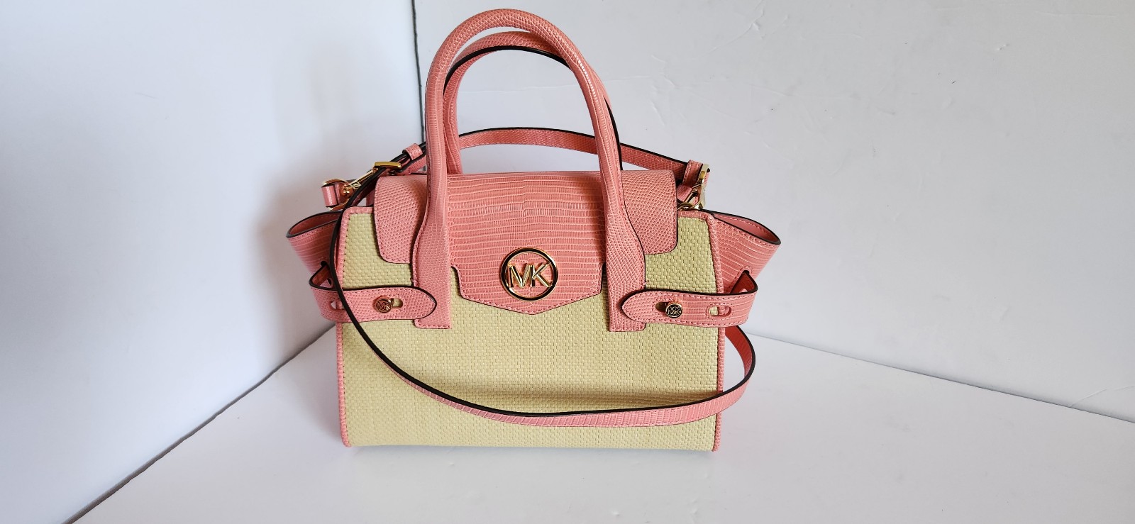 MICHAEL KORS CARMEN MEDIUM FLAP SATCHEL CROSSBODY