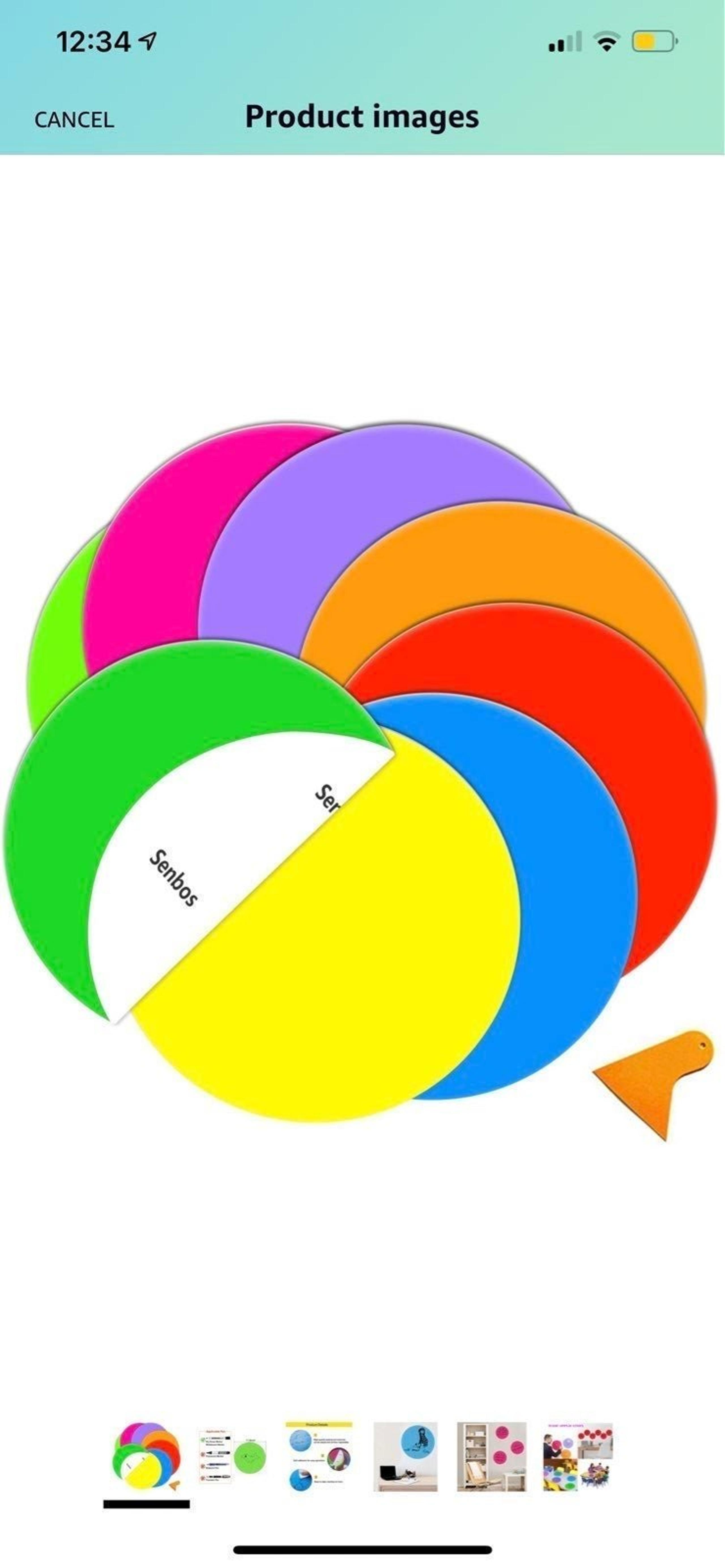 Colorful Dry Erase Dots Circle 8 pcs