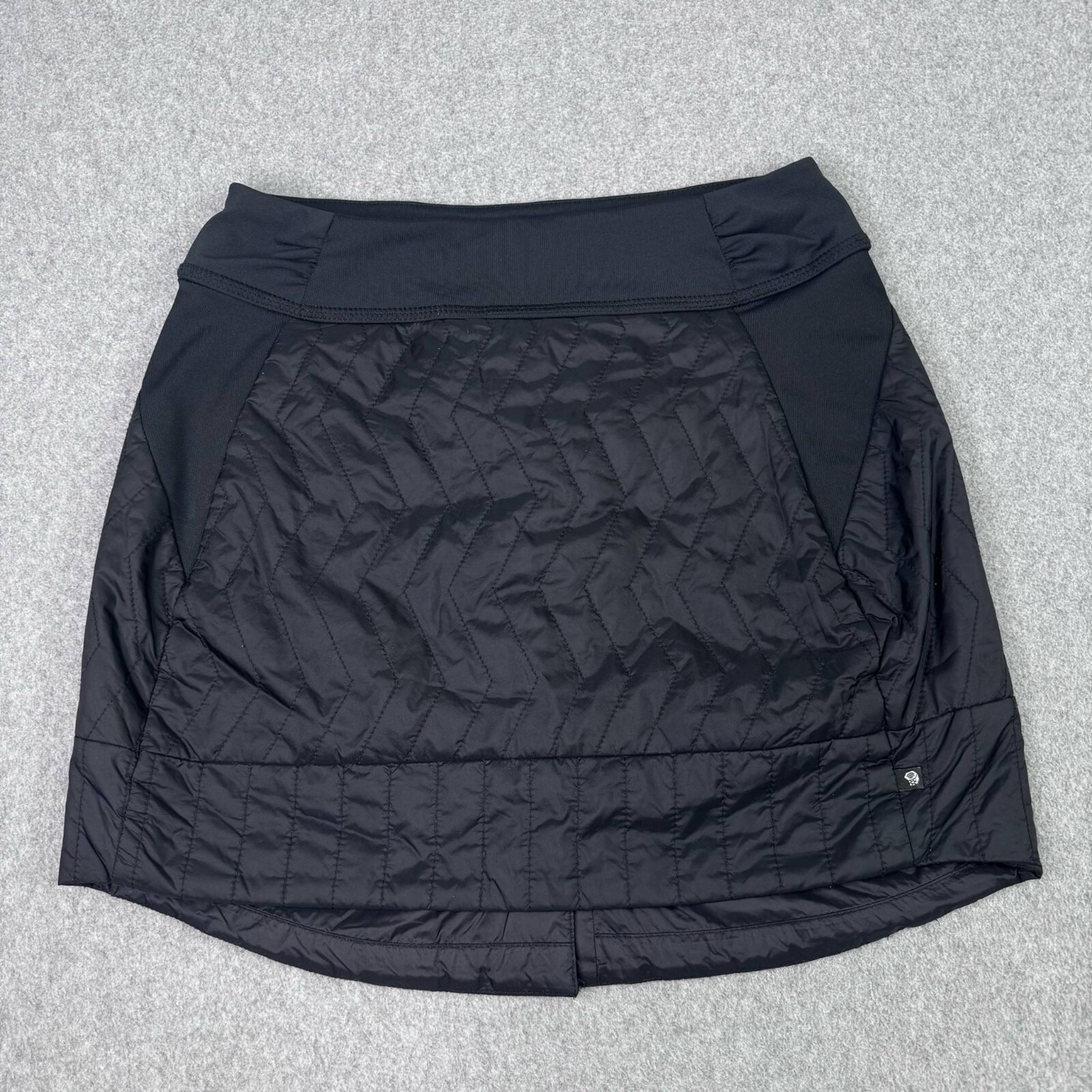 Mountain Hardwear Trekkin Mini Skirt Womens Small Black Quilted Insulated Hike