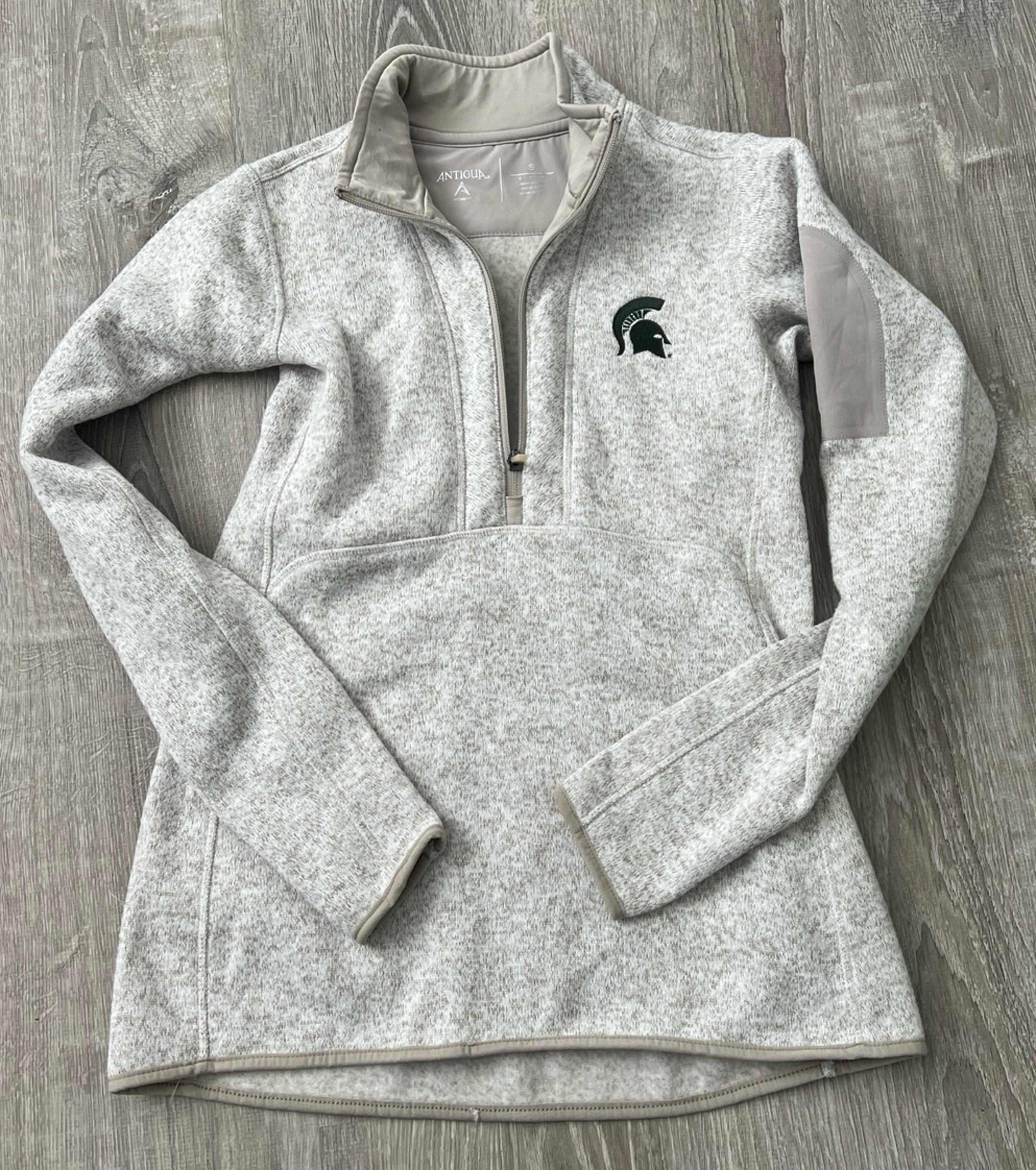Michigan State Spartans 1/2 Zip Fleece Sweater Small