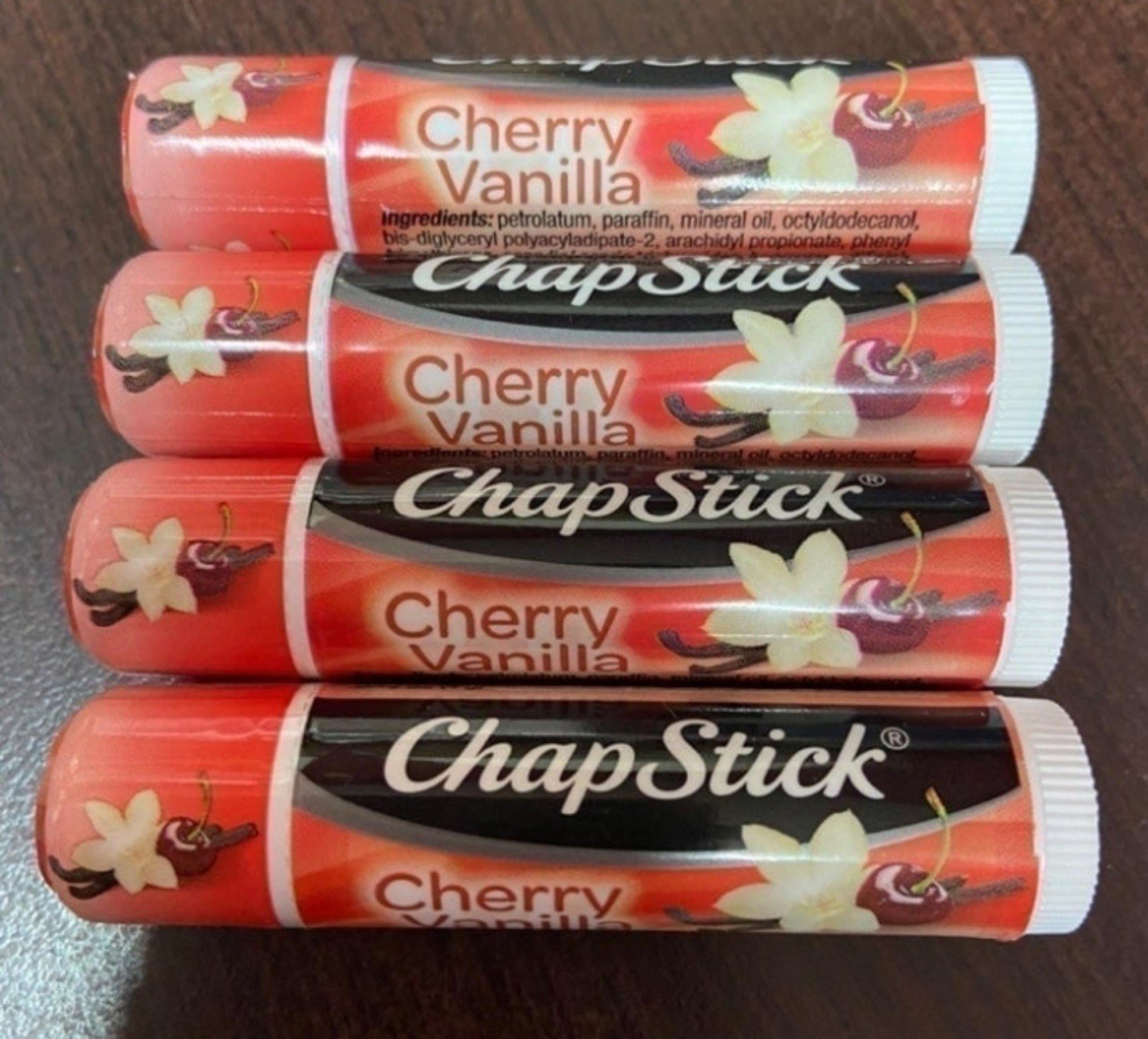 4 NWT Sealed Chapstick Limited Edition Cherry Vanilla Flavored Lip Balm Lip Care