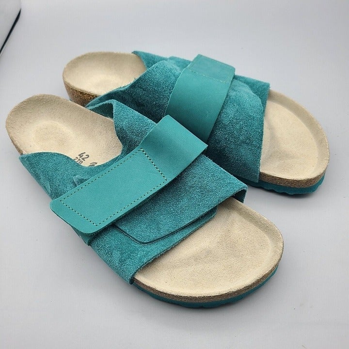 Kyoto Slide Sandals Mountain View Green teal comfort sz 11 42 new hidalgomonci.com