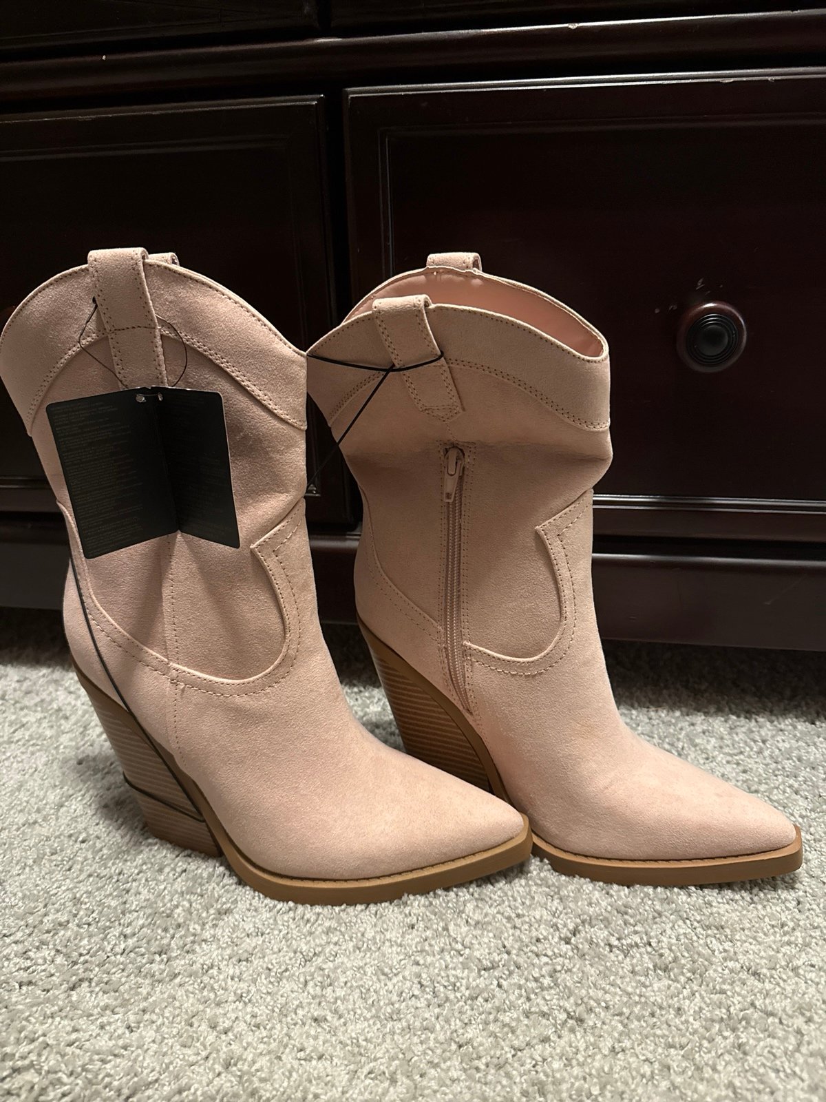 Platform Wedge Pink Boots
