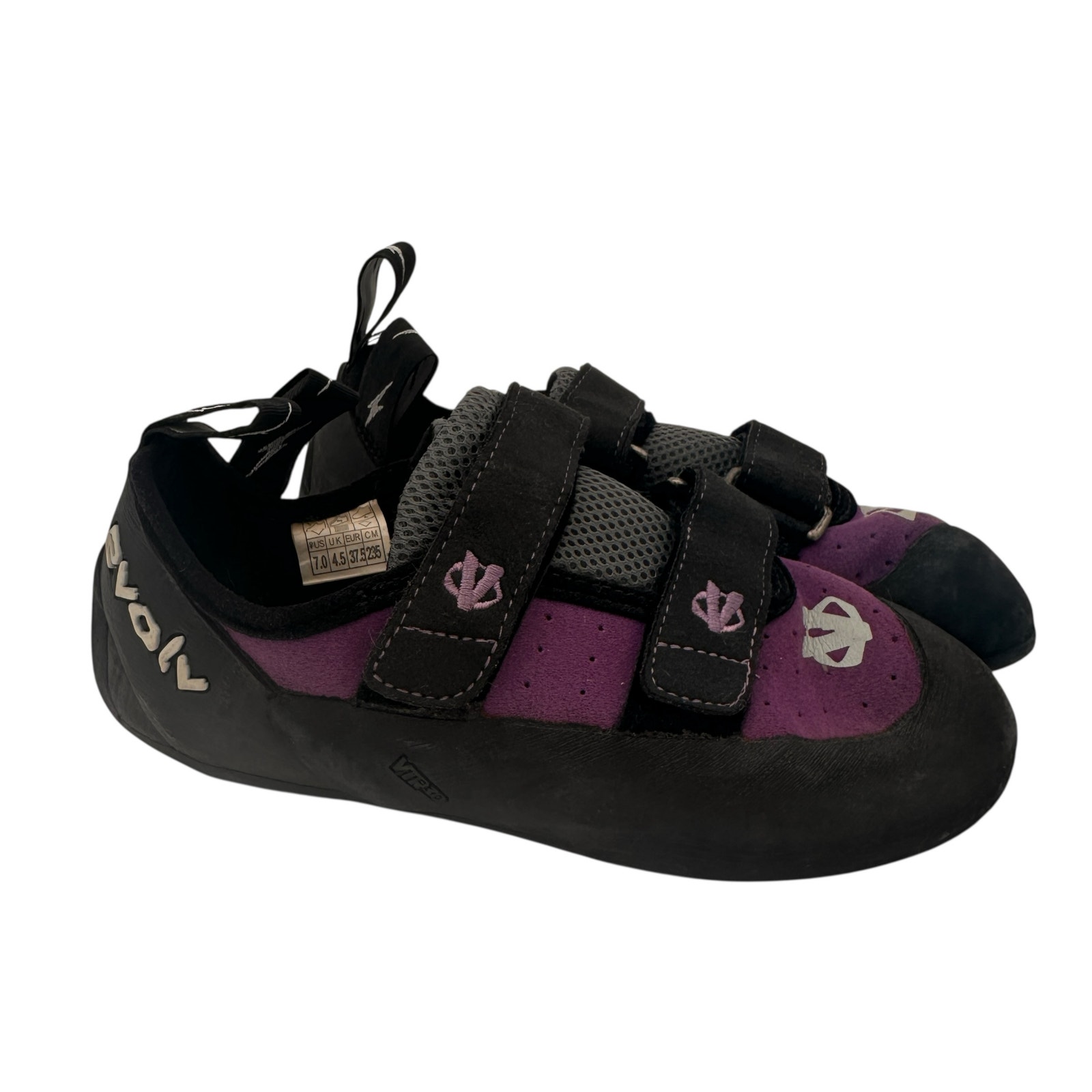 Evolv Women's Black & Purple Rock Climbing EcoTrax Shoes Size 7