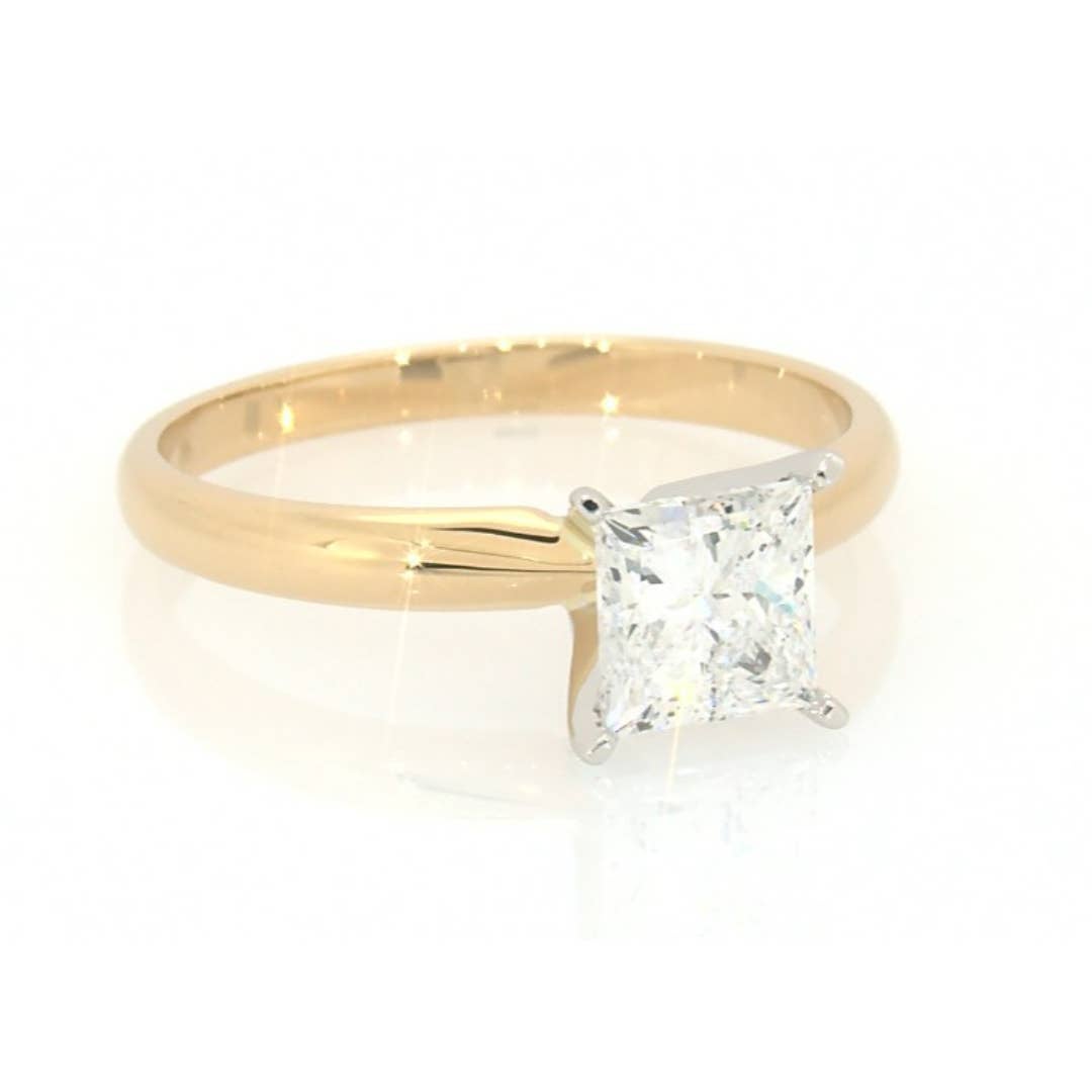 14k Princess Diamond Wedding Ring Engagement Ring 14K Gold size 6,7,8