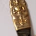 Vintage 6 Siam Cheese Knives & 6 Forks Black & Brass Hindu Budda Design 12 Total
