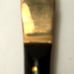 Vintage 6 Siam Cheese Knives & 6 Forks Black & Brass Hindu Budda Design 12 Total