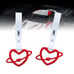 BRAND NEW 2PCS SPACE HEART RED JDM TSURIKAWA RING White Handle Strap Drift Charm