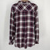 Rails Women's Button Front Flannel Shirt Pockets Plaid Sz L Red White Blue Black