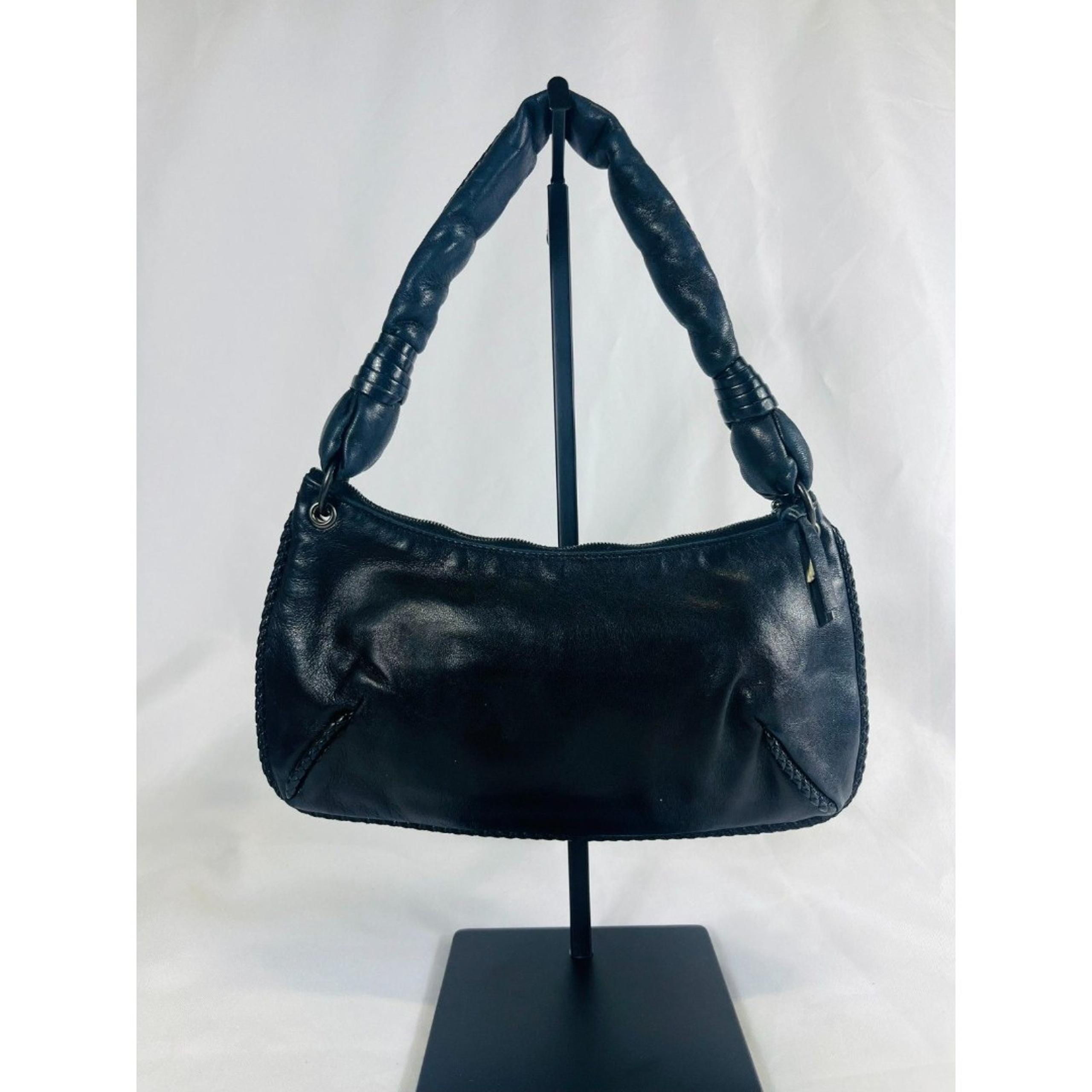 GENUINE Bottega Veneta Designer SOFT Black Leather Mini Intrecciato Bag