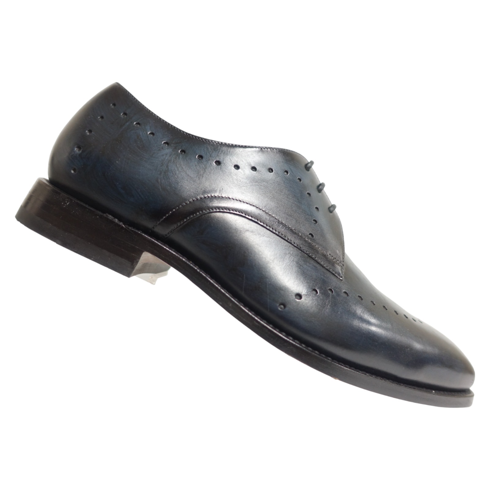 MORAL CODE Men Dress Shoes Brice Perf Blucher Blue Goodyear Welt 11M,US/10.5UK