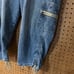 Vintage Denim Jean Shorts Long Bermuda Faded Glory Zipper Tie Punk Streetwear 16