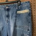 Vintage Denim Jean Shorts Long Bermuda Faded Glory Zipper Tie Punk Streetwear 16