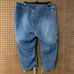 Vintage Denim Jean Shorts Long Bermuda Faded Glory Zipper Tie Punk Streetwear 16