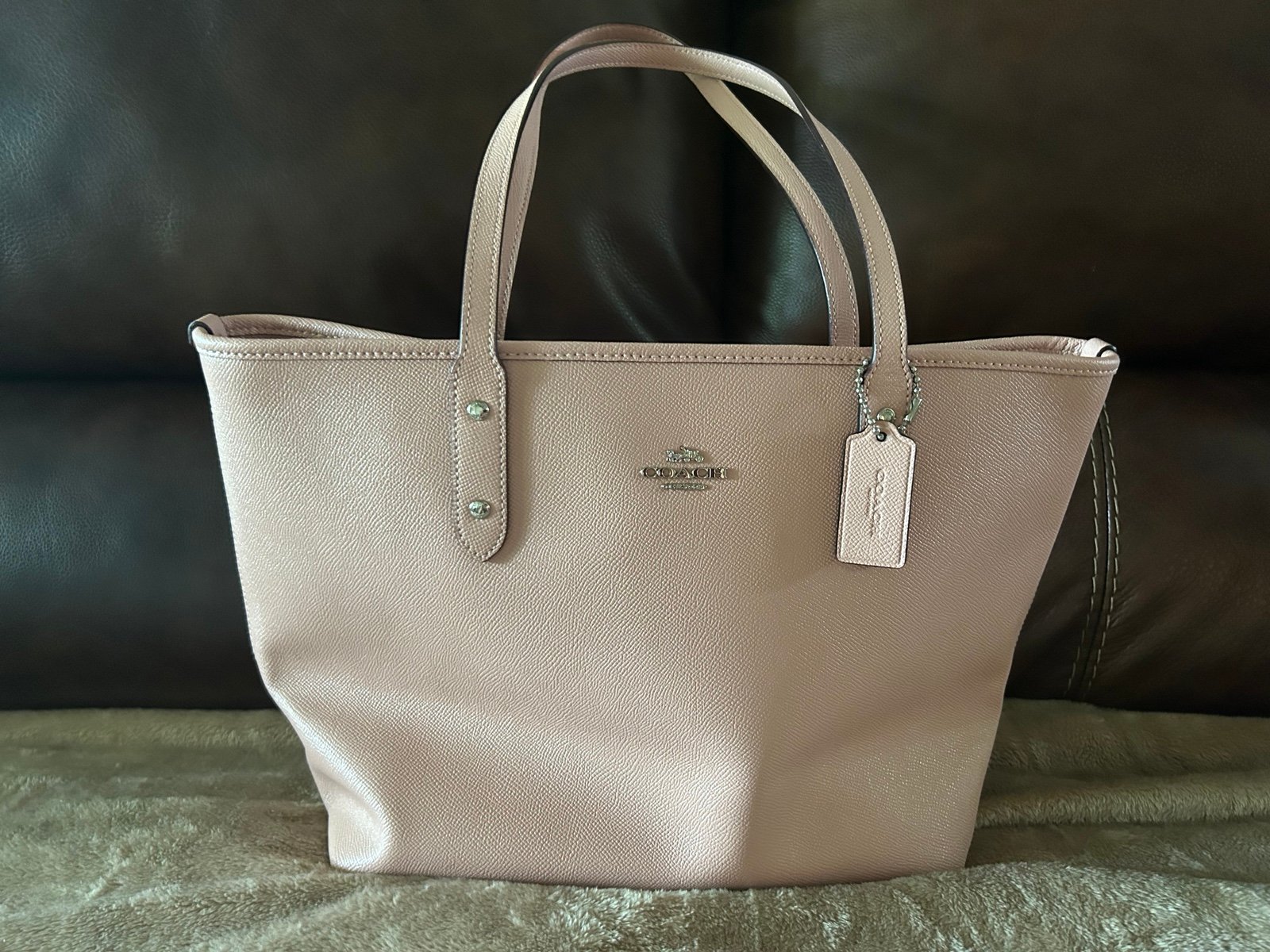 Pink Coach Tote