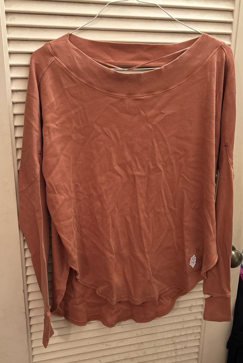 FREE PEOPLE SIMPLE LAYER OPEN BACK TUNIC TOP NWOT XS