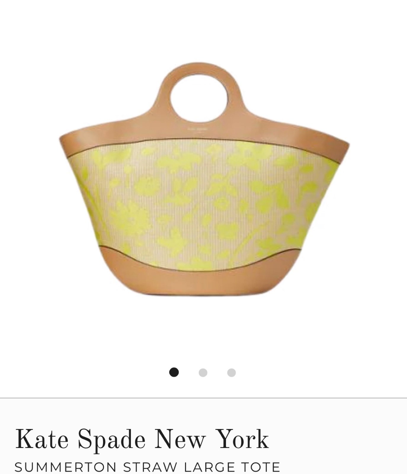 Kate Spade Summerton straw large tote