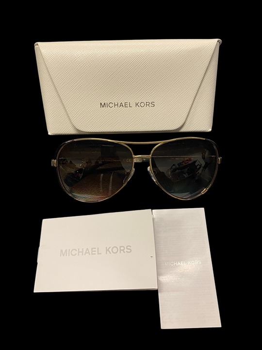Authentic Michael Kors Chelsea MK 5004 1014T5 Gold Black Polarized Sunglasses-R
