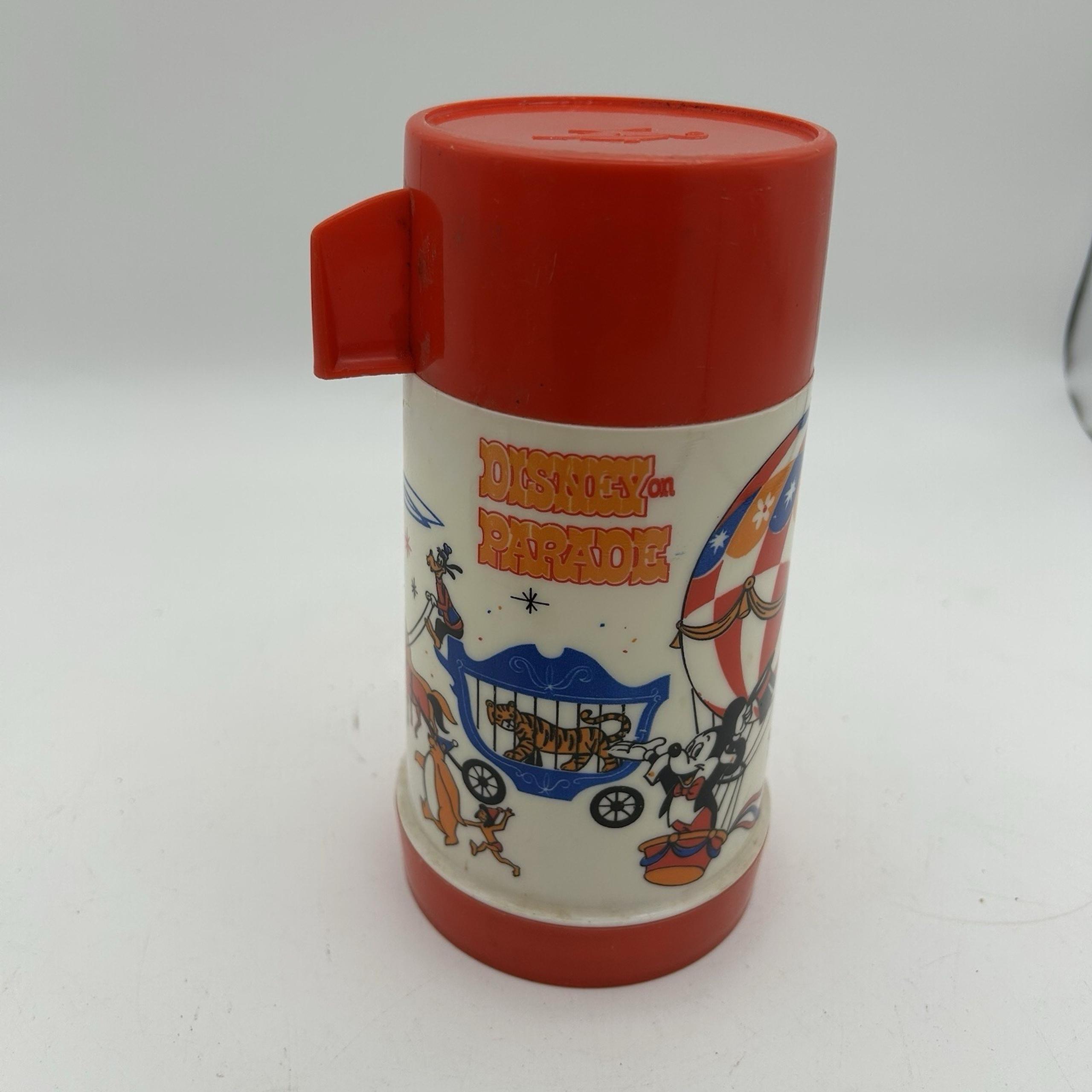 Aladdin Disney on Parade Mickey Mouse Plastic Thermos Half Pint Vintage 1970's