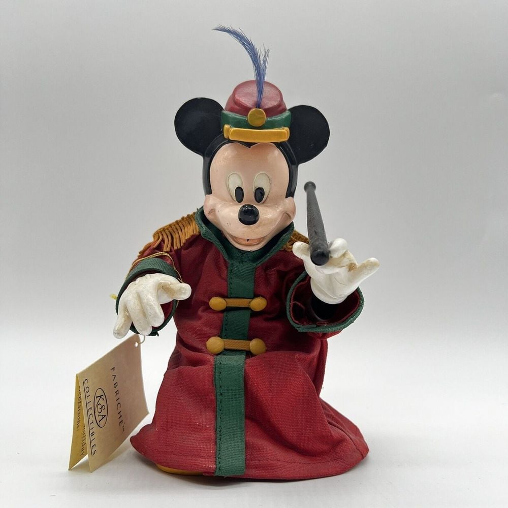 KSA Disney Fabriche Mickey Mouse Bandleader Kurt S. Adler Inc. Vintage Collect