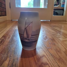 Rare Royal Copenhagen Sailboat Vase