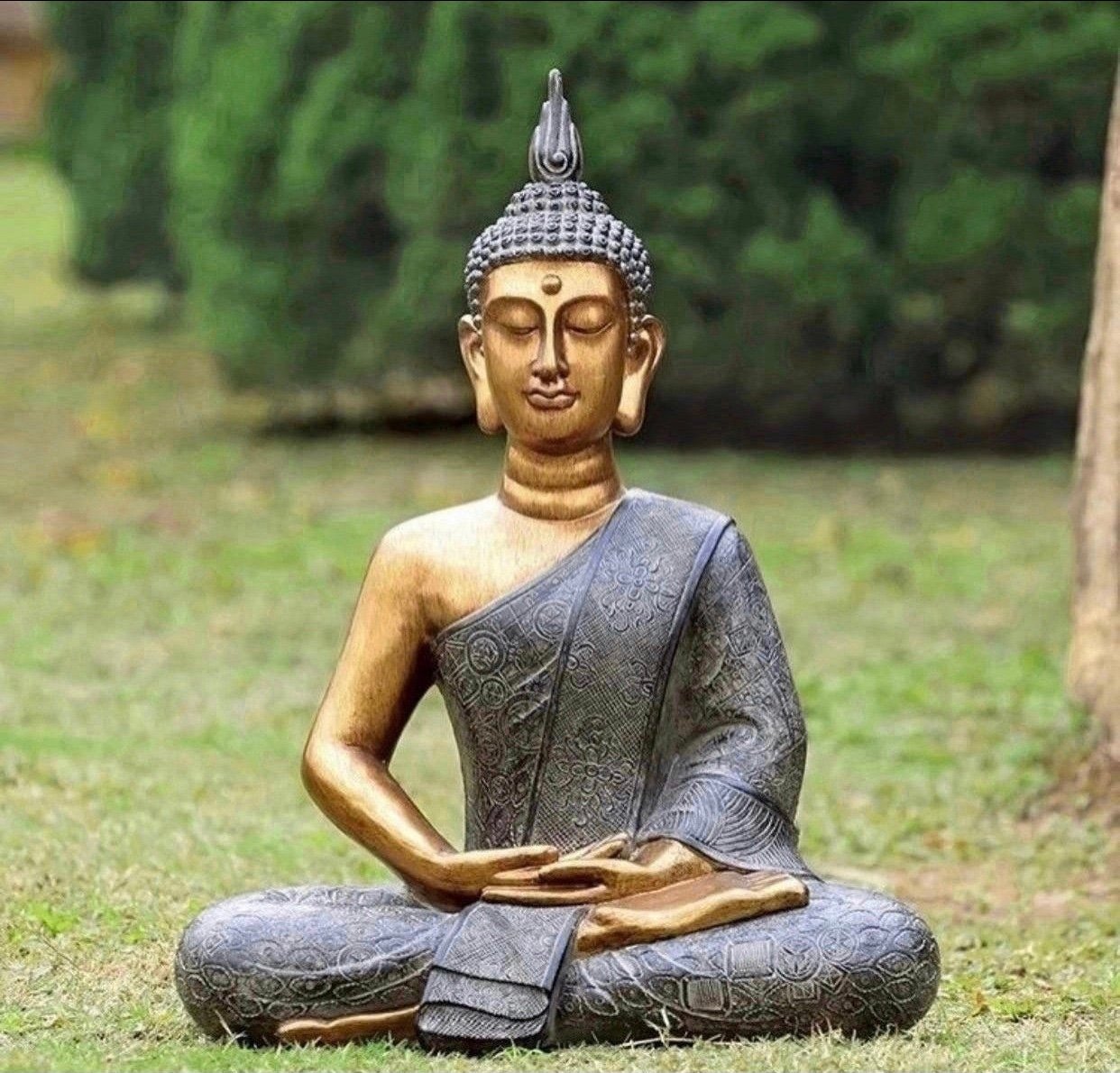 Meditating Buddha Garden Statue