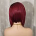 asymmetric burgundy black h.d lace wig