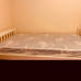 All white twin side by side bed
