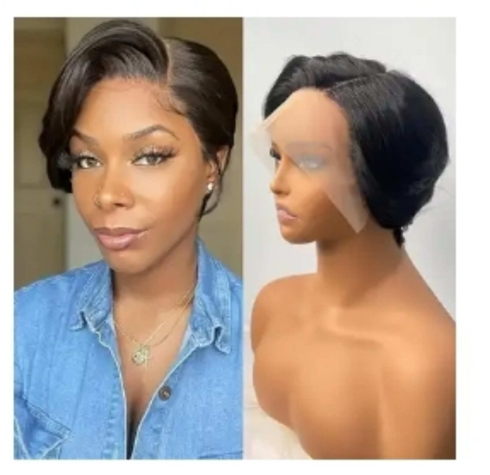 8 inch Pixie Cut 13x4HD Lace Front 100% Human Hair Wig