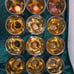 RARE Antique Carnival Glass 13 piece punch bowl set! Marigold/Harvest Grape