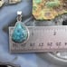 Sterling Southwestern Style Matrixed Natural Green Turquoise Pendant For Women