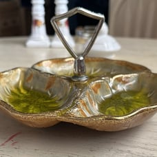 RARE Fabulous Mid Century Modern California Original Pottery Nut/Candy Dish 960