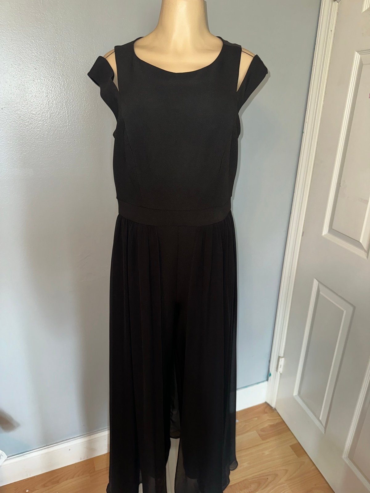 Black overskirt jumpsuit