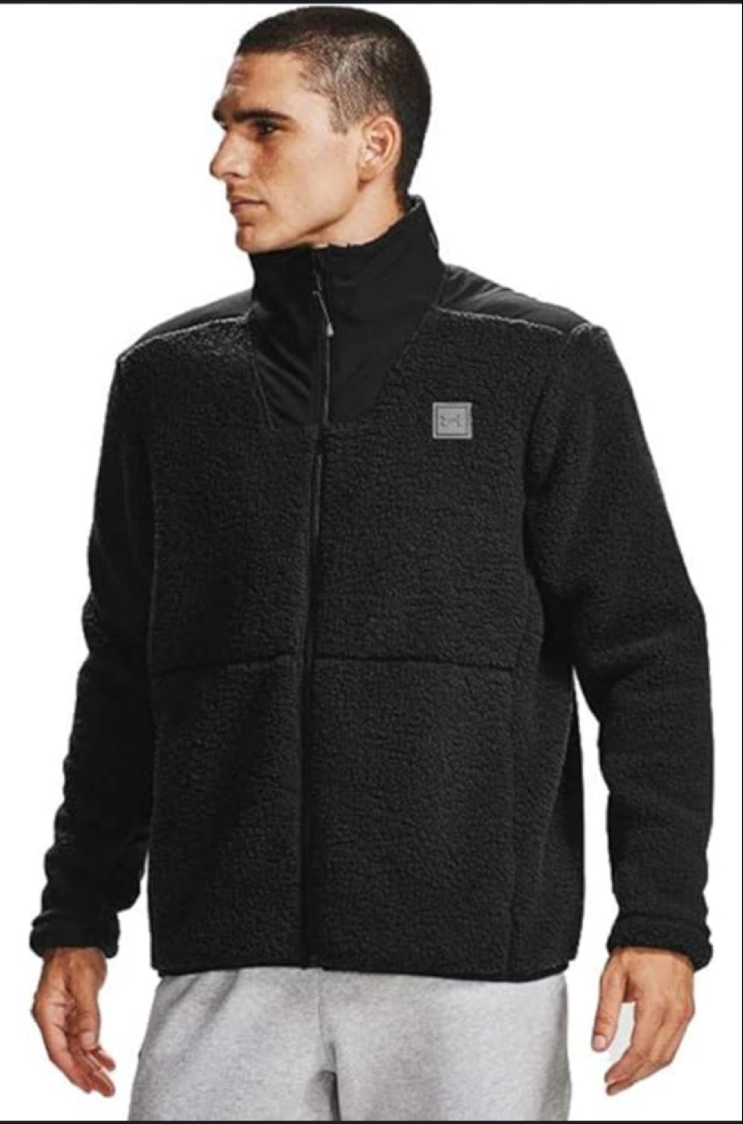 ʕ·ᴥ·ʔ Under Armour UA Legacy Sherpa Black Jacket Medium