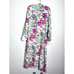 Vintage Victorias Secret Gold Label Satin Robe Pink Floral Size Medium