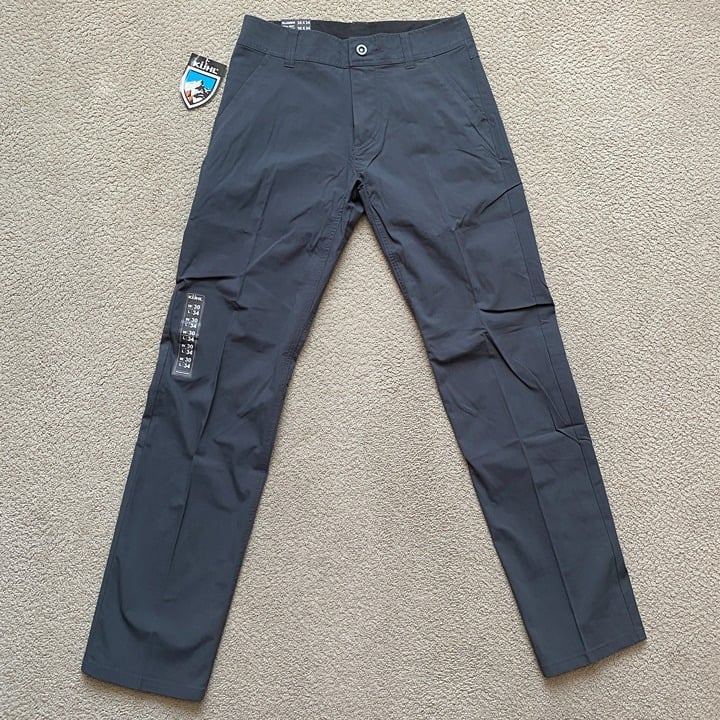 KUHL Slax Pant 30x34 Klassik Fit Lightweight Chino Stretch Carbon Gray NWT