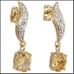 Diamond and Citrine Earring nwot