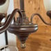 3 Light Hanging Chandelier Bronze Kitchen Dining Room 180 Watt Glass Shades