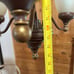 3 Light Hanging Chandelier Bronze Kitchen Dining Room 180 Watt Glass Shades