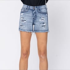 Judy mid-rise Blue Shorts
